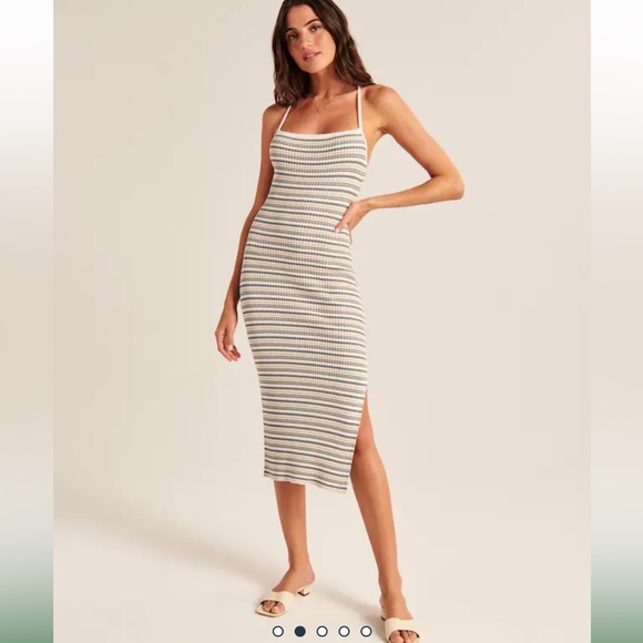 Abercrombie & Fitch Dresses & Skirts - Lace up ribbed midi dress
